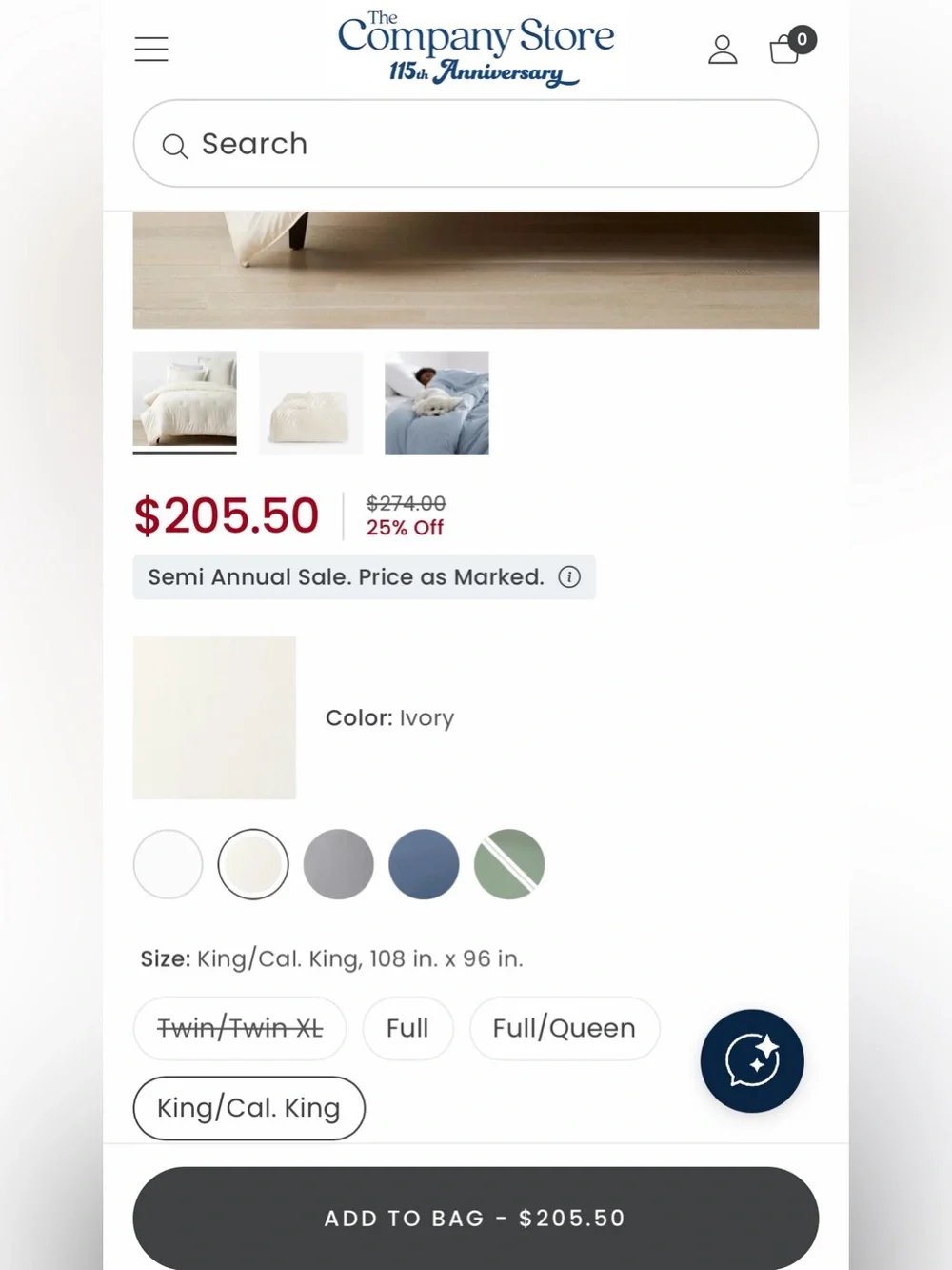 New Company Cotton Bamboo Comforter- King/Cali King